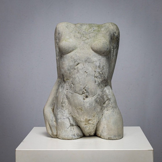 Image 1 of Concrete Female Torso Sculpture by Francine Govers, Netherlands, 1990s