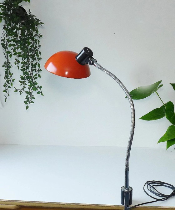 Image 1 of Space Age table lamp, vintage clamp lamp, 1960s/70s, Orange Luminaires NF, France