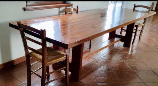 Solid wood table, fir essence