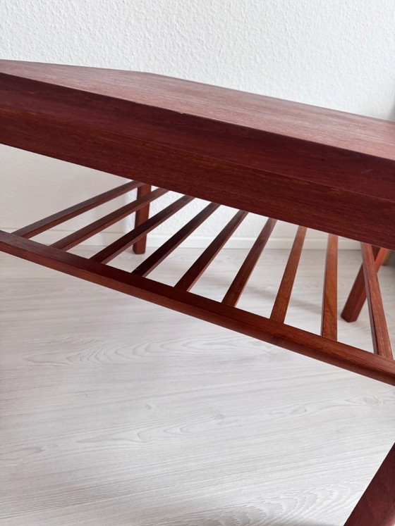 Image 1 of Tafel in Henning Kjærnulf-designstijl, teak, jaren 60, massief Deens mid-century design, Denemarken, bijzettafel, salontafel