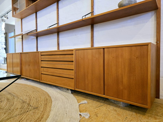 Image 1 of Poul Cadovius Royal System anni '60 Mid Century Teak anni '70 Sistema di mensole a parete