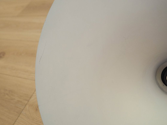 Deense hanglamp uit de jaren 60 met oranje metalen kap in Scandinavische moderne stijl. – Kroonluchters (photo 11 of 12)