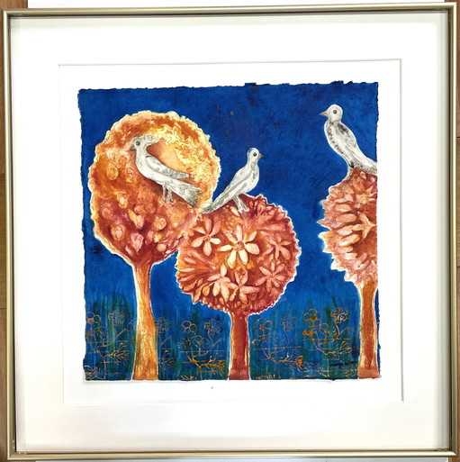 Margo Ellen Gemälde „Vögel“.