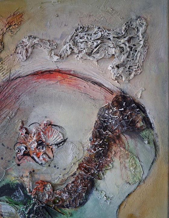 Image 1 of The eye that looks inside me,abstract,mixed techniek