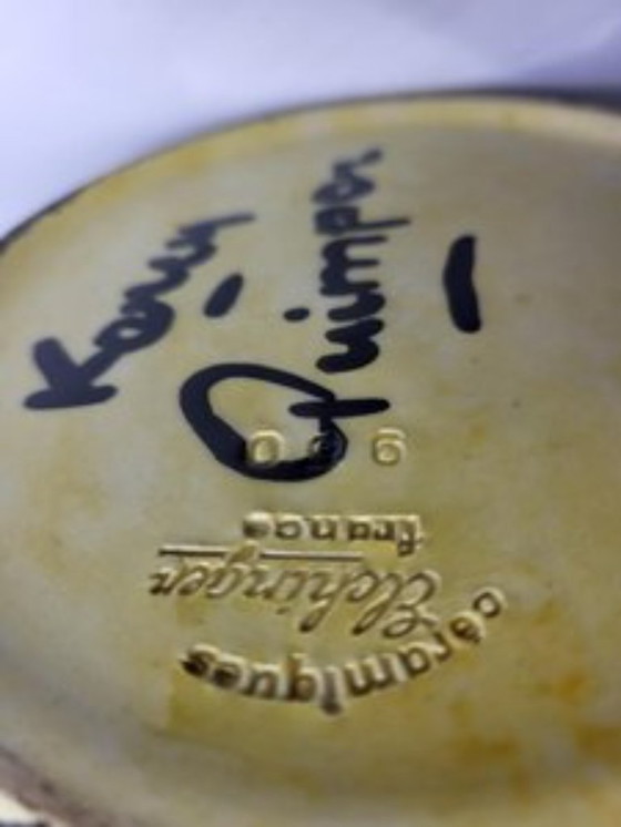 Image 1 of Vaso Pichet Kercy Quimper di Simone Carrié per Elchinger Francia 1950