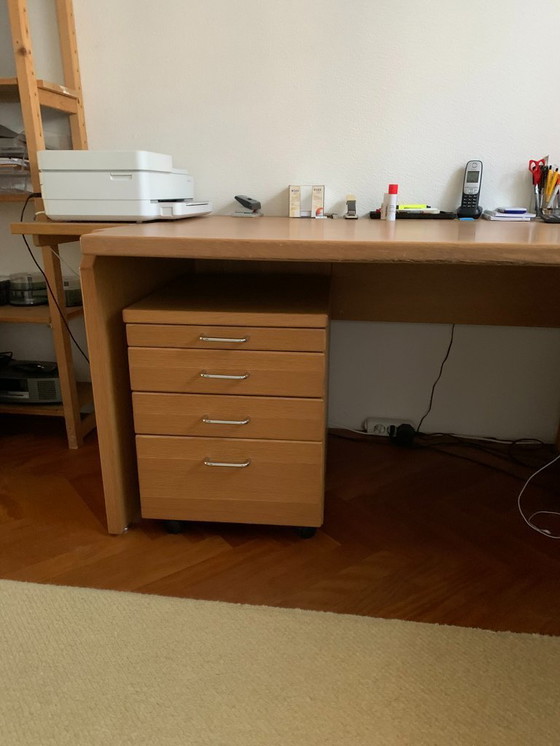 Image 1 of Desk with chest of drawers