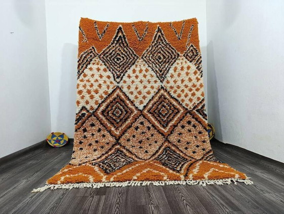 Alfombra ecru artesanal con patrones coloridos 200cmx300cm – Wool, Bohemian (photo 5 of 5)