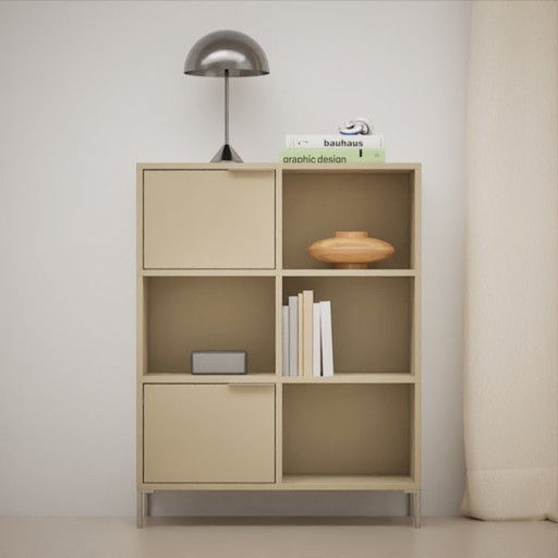 Tylko dressoir in katoenbeige met deuren