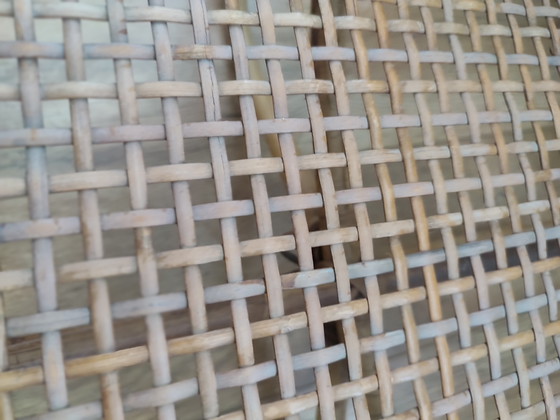 Image 1 of Rattan Table Table Rohe Noordwolde clouded glass