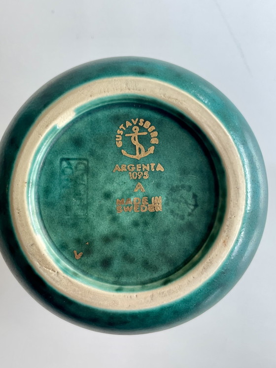 Image 1 of Set aus 3 Keramiken von Wilhelm Kåge Serie Argenta für Gustavsberg