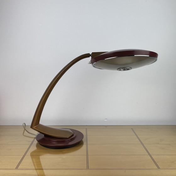 Image 1 of Brutalist Fase Boomerang 2000 Table Lamp by Luis Pérez de la Oliva 1960s-1970s Industrial Design Spain, Mid-Century, Space Age