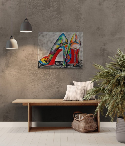 Henry ESCOBAR - Pop Heels - Artist's Painting