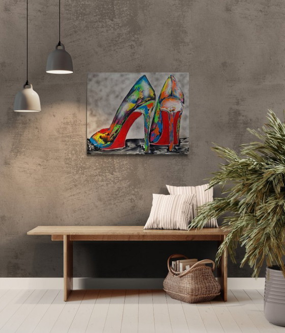 Image 1 of Henry ESCOBAR - Pop Heels - Artist's Painting