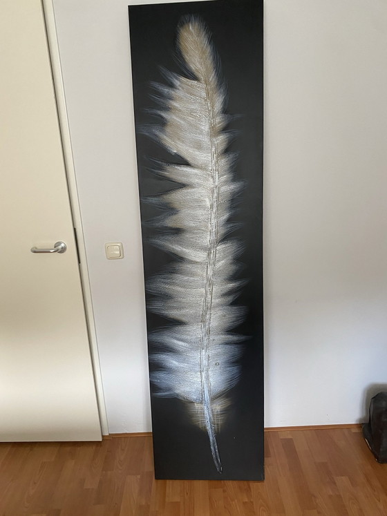 Pintura con Pluma, Pinturas y dibujos, Madera, Lienzo, Negro (foto 3 de 5)
