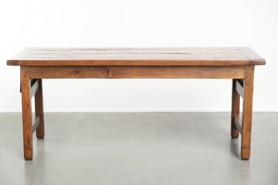 Image 1 of Wunderschöner antiker französischer Eichen-Esstisch im Landhausstil für 4 bis 6 Personen aus dem 18. Jahrhundert
