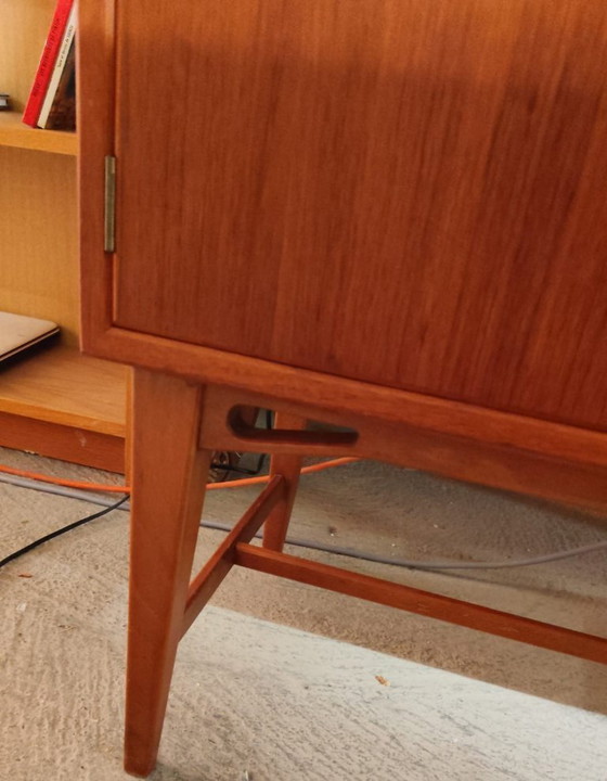 Image 1 of Credenza scandinava vintage in teak con piano di scrittura, anni '60