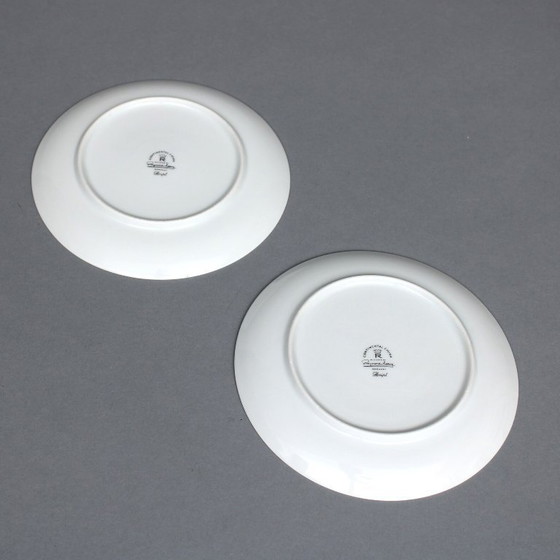 Image 1 of Raymond Loewy (1883-1986) set of 8 cake plates (15.5 cm), Script, Rosenthal Continental China, 1960s