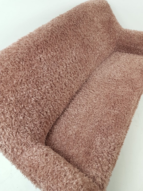 Image 1 of Vintage bank nieuw gestoffeerd roze doodle bank