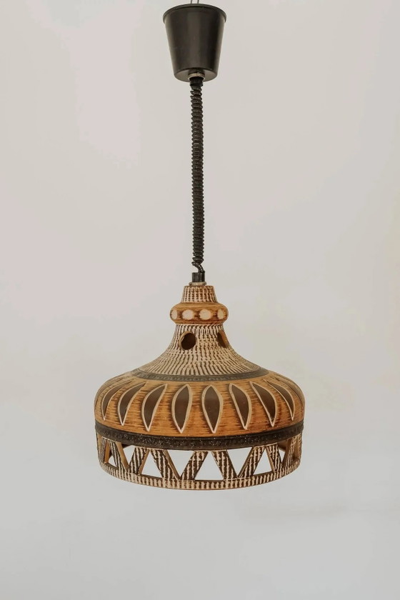 Vintage keramische hanglamp uit Denemarken, jaren 70. – Hanglampen, Porselein (photo 9 of 9)