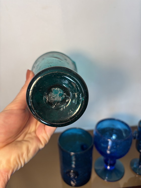 6 Verres Hand Made Afghanistan – vintage Afghanistan, Glass & Decanter, Glass (photo 9 of 15)
