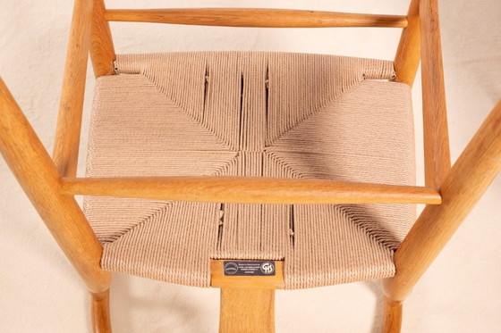 Image 1 of 4 sillas Wishbone de roble CH24 de Hans J. Wegner, década de 1980