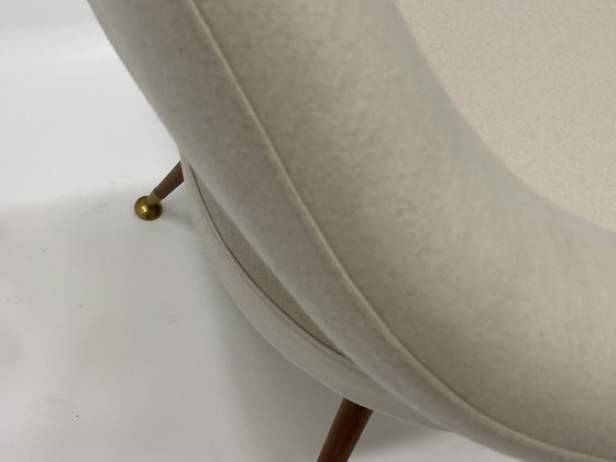 Image 1 of Pair of Rare Italian Mid-Century Lounge Chairs in the style of Model DU 55 P by Gastone Rinaldi