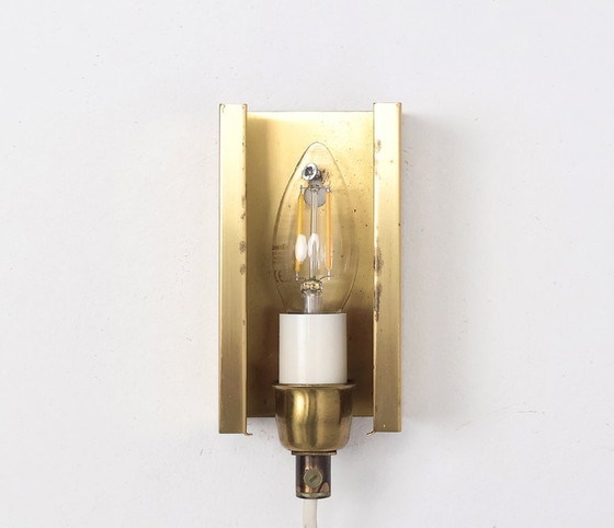 Image 1 of Lampade da parete vintage Vitrika Atlantic in ottone e vetro