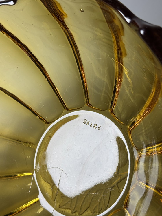 Image 1 of Cuenco y plato bajo mesa, década de 1930 - Verrerie de Scailmont