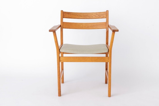Image 1 of Set of 6 Kurt Østervig Oak Dining Chairs for KP Møbler, Danish Mid Century Chairs 1960s, Arm & Side Chairs