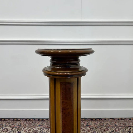 Klassieke Italiaanse Zuil Pied de Stalle, Hout, Bruin, Chesterfield (foto 5 van 9)