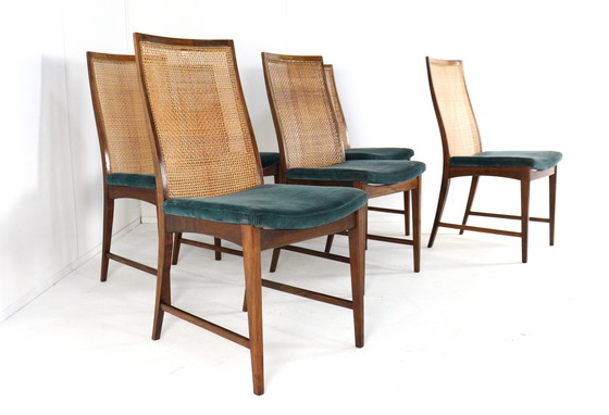 Image 1 of Ensemble de 6 chaises de salle à manger vintage 'Medebach'.