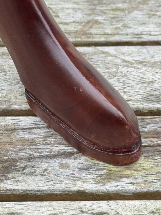 Image 1 of Table d'appoint en teck fin – une sculpture fonctionnelle