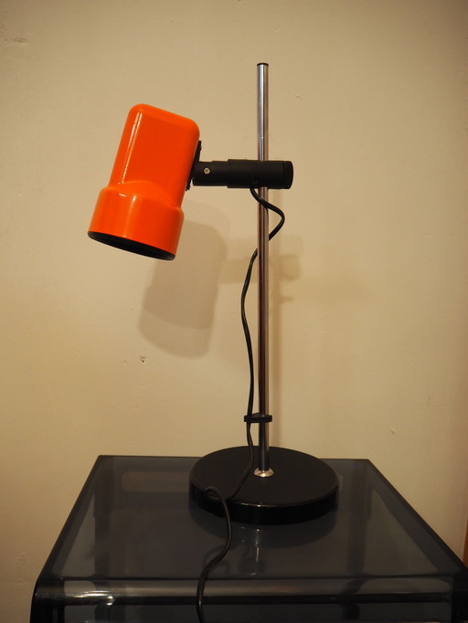 Lampe de table orange de l'ère spatiale, 1970