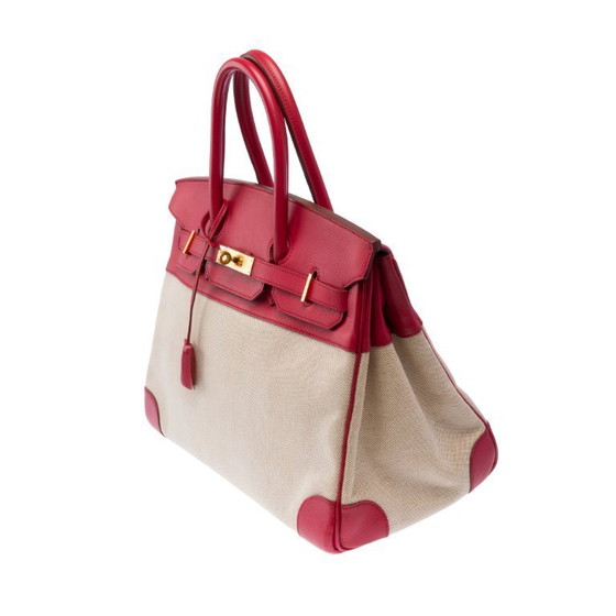 Image 1 of Birkin 35 in Pink Canvas