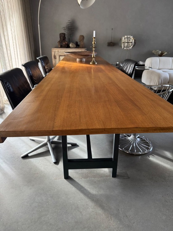 Image 1 of Zeer Unieke Tafel met een verhaal!  4 meter lang Vintage Mid Century jaren 60