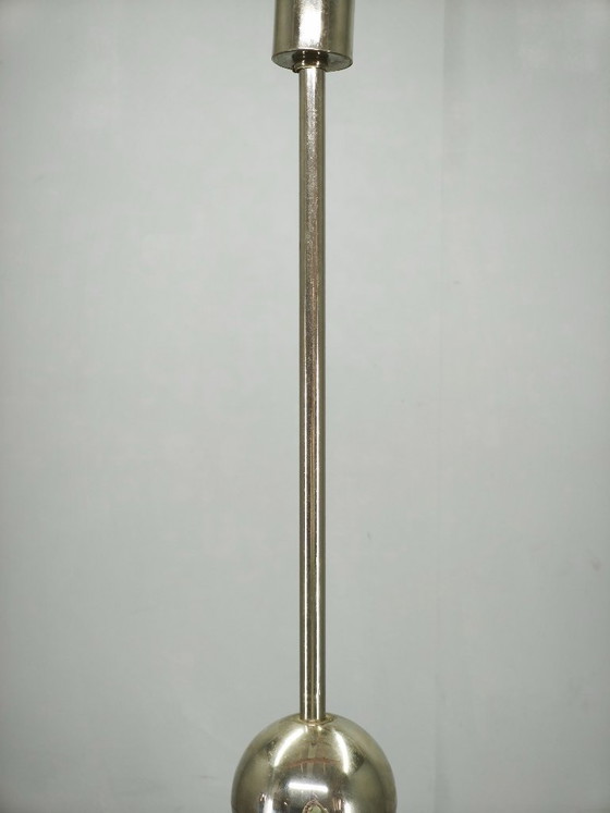 Image 1 of Art Deco Five-Light Chrome Chandelier, Czechoslovakia, 1930s
