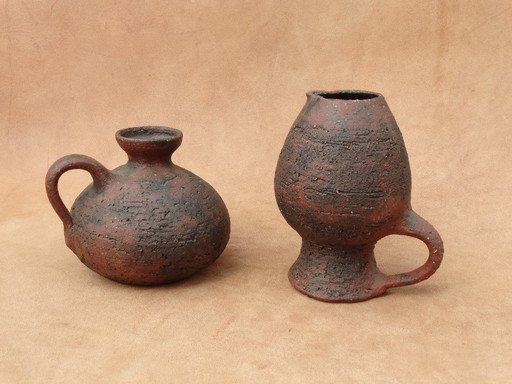 Gerhard Liebenthron, set céramique, vaas, Studio Céramique, 2 pièces