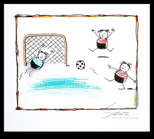 Schlote, Wilhelm - Fußball, 2016 - Giclee - handsigniert