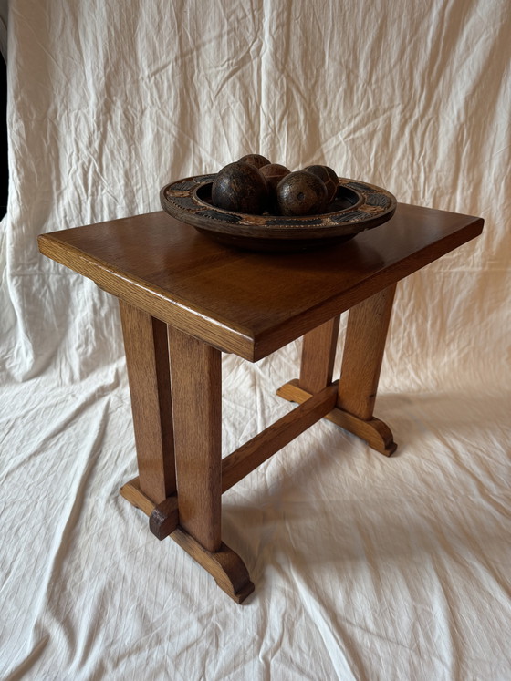 Image 1 of Art Deco Side Table/Reading Table Oak