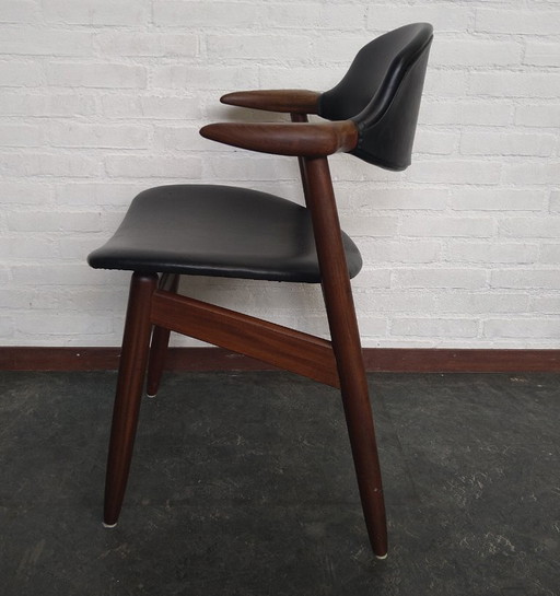  Chaise design en corne de vache des années 1960 par Tijsseling pour Hulmefa