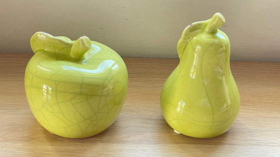 Image 1 of POMME POIRE Céramique Effet Craquelé