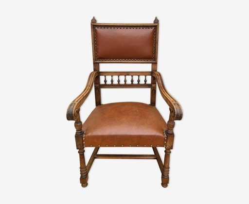 Eiken fauteuil