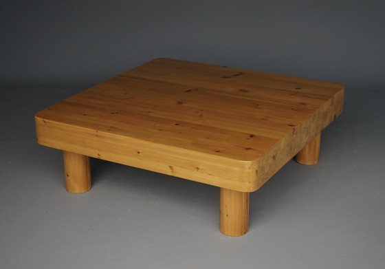Image 1 of 1960s large Brutalist solid Pine Coffee Table