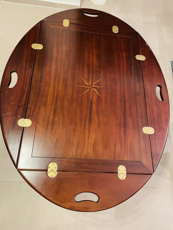Image 1 of Mid Century Mahogany Butler's Cocktail Table