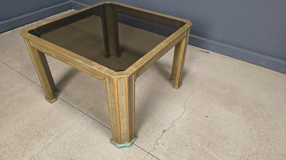 Image 1 of Brutalistische bijzettafels van gegoten brons uit de jaren 70 van Peter van Heeck