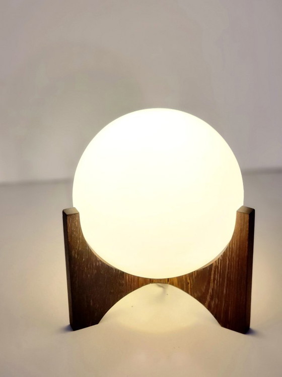 Raak Amsterdam Hokusai D-2022 table lamp in wenge & opal glass – Wood (photo 4 of 8)