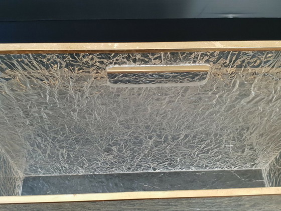 Image 1 of SUPERBE PORTE-REVUES VINTAGE 1960 EN PLEXIGLAS & LAITON 60S 1960S ANNEES 60