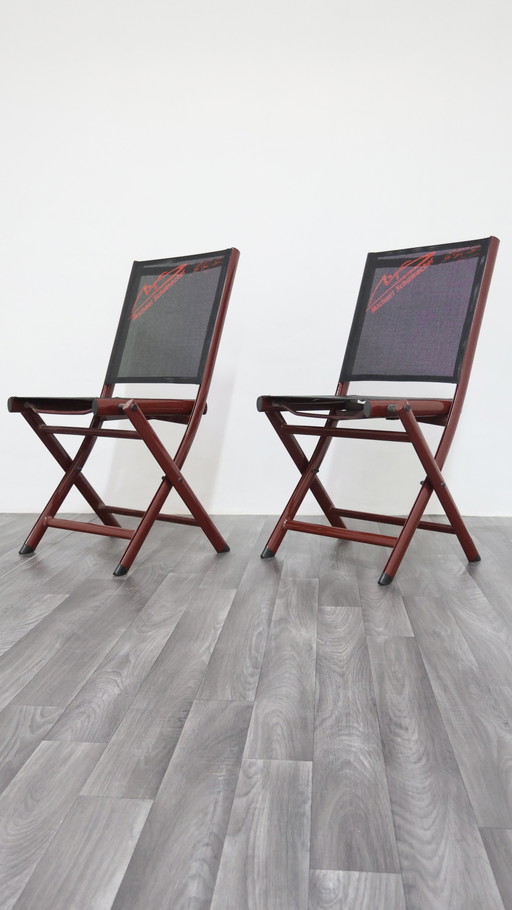 michael schumacher Coppia Di Sedie Richiudibili Merchandising Ufficiale 2000