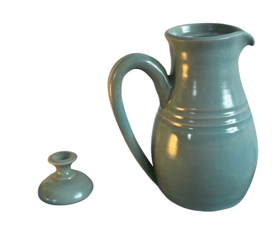 Image 1 of Groene keramieken hadgemaakte kan 