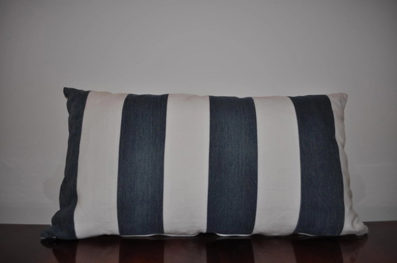 Vintage Striped Cushions, Set of 2 – Pillows, Cotton, Rustic (photo 6 of 6)